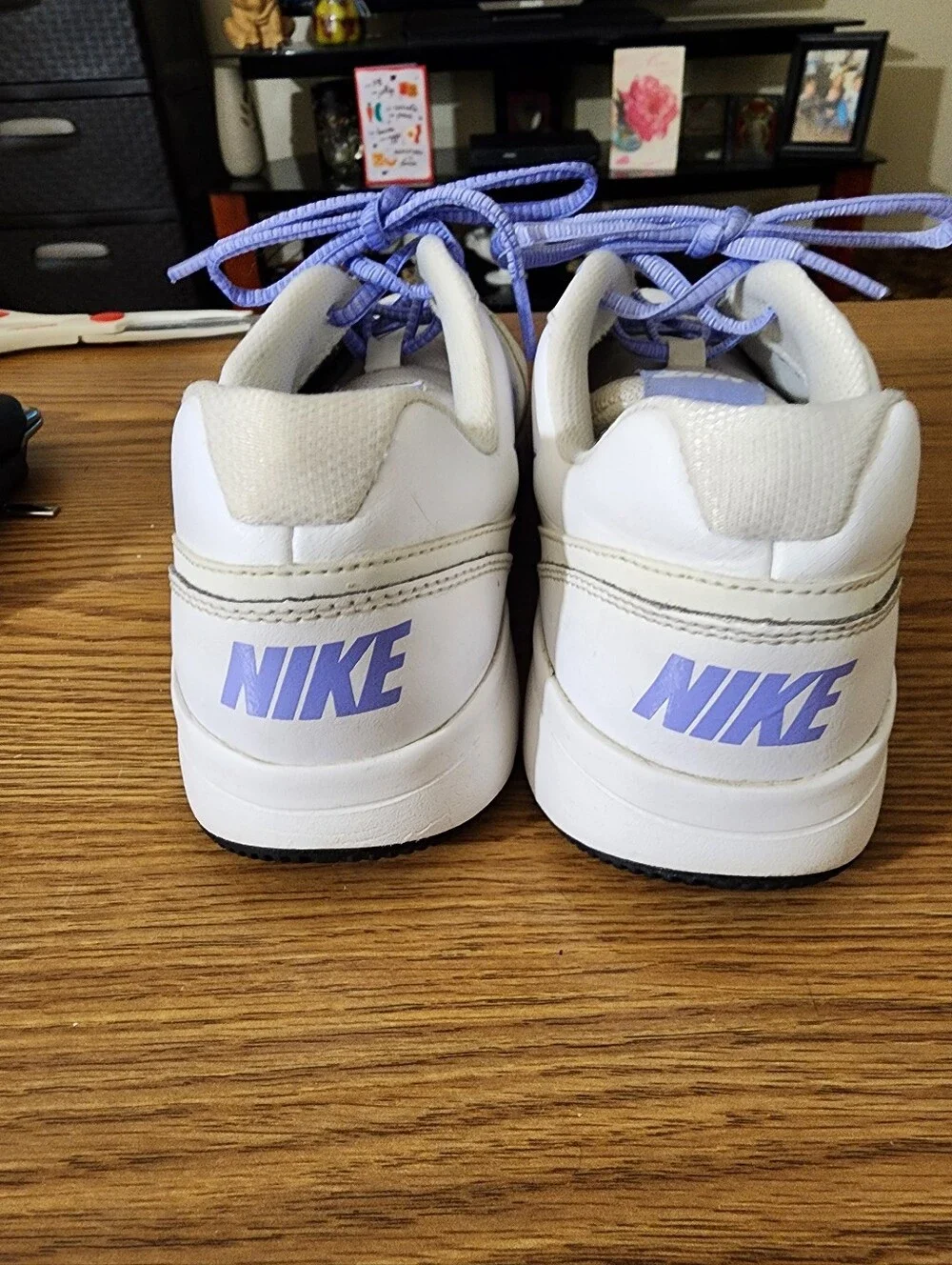 Nike White Sneakers with Lavender Accents - Women’s Athletic Shoes